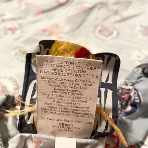 Pottery Barn Teen MLB Cooperstown Logo XL Twin Fitted Sheet - Picture 15 of 16